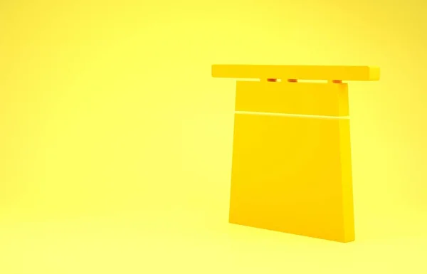 Yellow Magician Hut Symbol Isoliert Auf Gelbem Hintergrund Zaubertrick Mysteriöses — Stockfoto