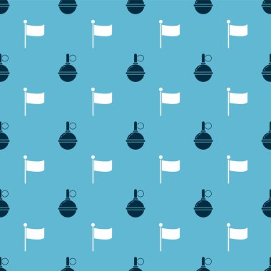 El bombası ve Bayrak 'ı pürüzsüz desene ayarlayın. Vektör