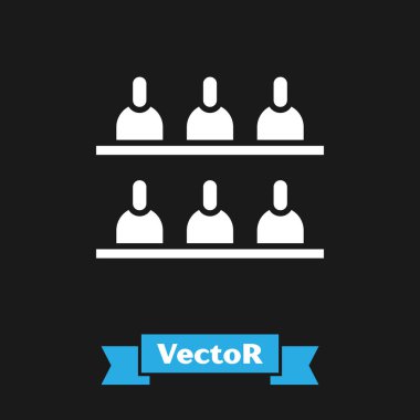 Beyaz Jüri simgesi siyah arkaplanda izole edildi. Vektör İllüstrasyonu