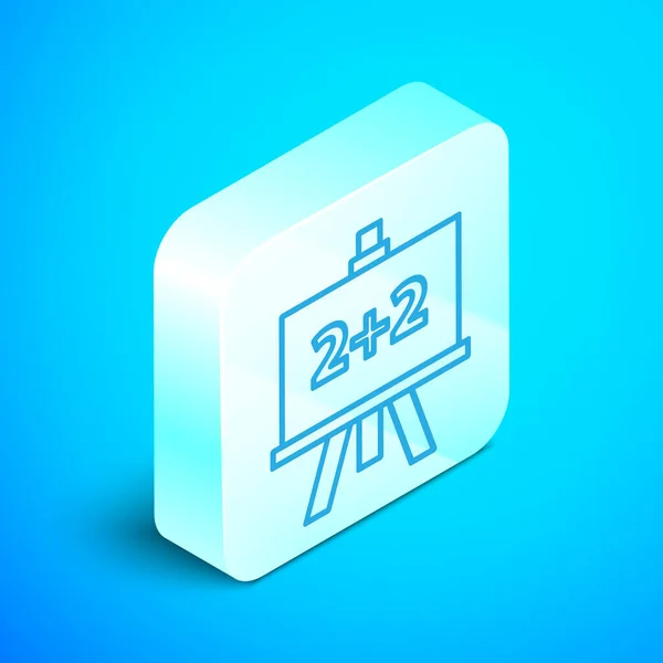 Ισομετρική Γραμμή Εικονίδιο Αριθμομηχανή Απομονωθεί Μπλε Φόντο Λογιστικό Σύμβολο Επιχειρηματικές — Διανυσματικό Αρχείο