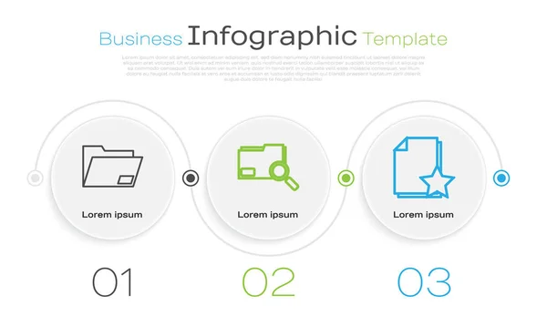 Set Line Document Map Search Concept Met Map Document Met — Stockvector