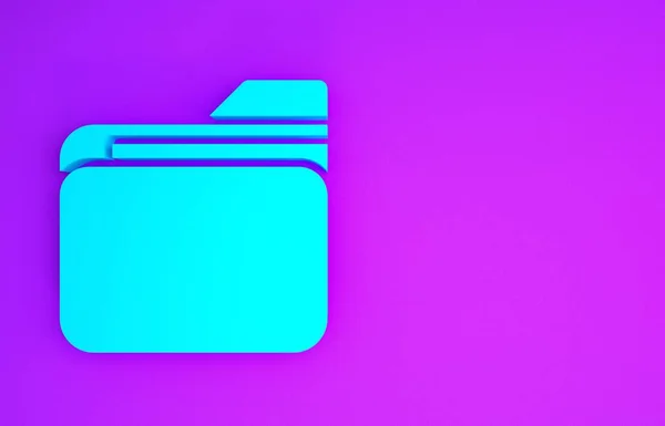 도큐먼 아이콘은 보라색 배경에서 분리되었다 바인더 계산중 미니멀리즘의 개념입니다 렌더링 — 스톡 사진