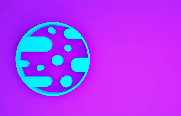 Ікона Blue Planet Mars Ізольована Фіолетовому Фоні Концепція Мінімалізму Рендеринг — стокове фото