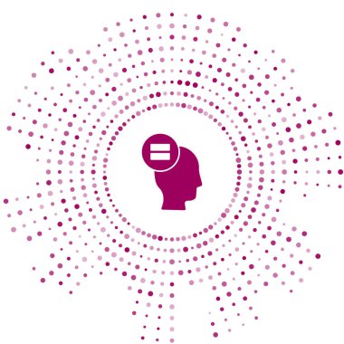 Mor Hesaplama simgesi beyaz arkaplanda izole edildi. Soyut çember rastgele noktalar. Vektör İllüstrasyonu