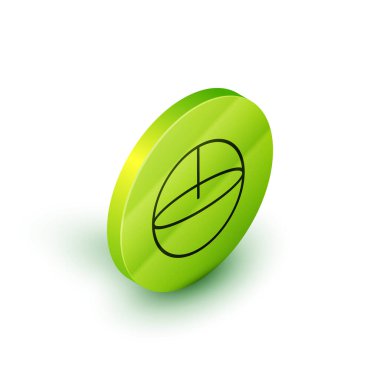 Beyaz arka planda yalıtılmış İzometrik çizgi Hesap makinesi simgesi. Muhasebe sembolü. İş hesaplamaları matematik eğitim ve finans. Yeşil daire düğmesi. Vektör İllüstrasyonu