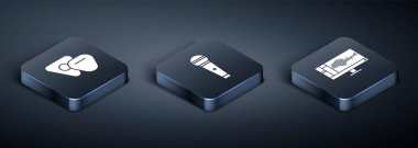 Isometric Guitar Pick, Sound veya sesli kayıt cihazını monitöre ve mikrofon simgesine ayarla. Vektör