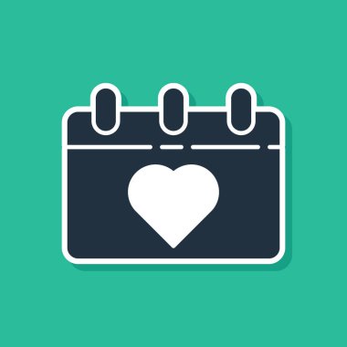 Yeşil arkaplanda 8 Mart simgesine sahip Mavi Takvim. Uluslararası Mutlu Kadınlar Günü. Vektör İllüstrasyonu