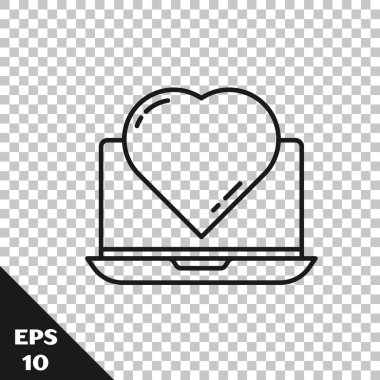 Siyah Satır Online randevu uygulaması ve sohbet simgesi şeffaf arkaplanda izole edildi. Uluslararası Mutlu Kadınlar Günü. Vektör İllüstrasyonu