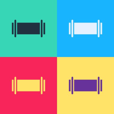 Pop Art Industry metalik boru ikonu renk arkaplanında izole edildi. Vektör İllüstrasyonu