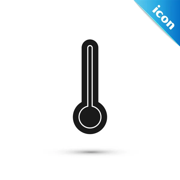 Grau medizinisches Thermometer für medizinische Untersuchung Symbol isoliert auf weißem Hintergrund. Vektorillustration — Stockvektor