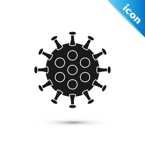 Grå virus ikon isolerad på vit bakgrund. Coronavirus 2019-nCoV. Bakterier och bakterier, cellcancer, mikrob, svampar. Vektor Illustration — Stock vektor