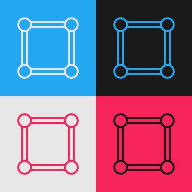 Grafik, çizelge, grafik, grafik, diyagram, bilgi grafiği, turta grafik simgesi içeren sunum tahtası renk arkaplanında izole. Vektör İllüstrasyonu