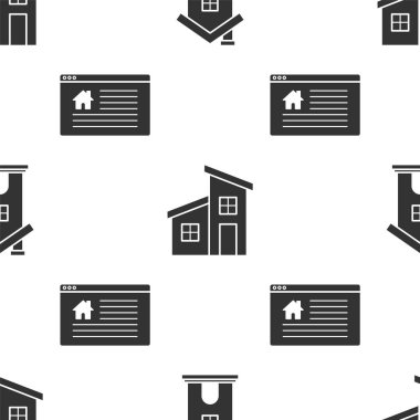 Ev Sembolü, Ev ve Asılma tabelasını satışta satışta pürüzsüz bir şekilde ayarlayın. Vektör