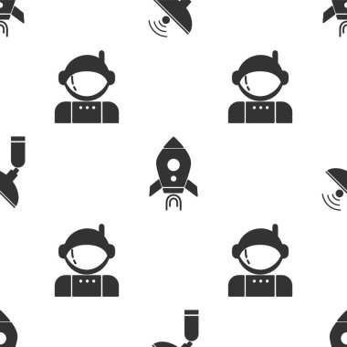 Radar 'ı, roket gemisini ateşle ve astronot' u kusursuz şekilde ayarla. Vektör