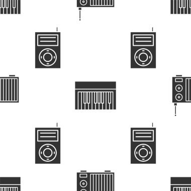 Radyo 'yu anten, müzik sentezleyicisi ve müzik MP3 çaları ile sorunsuz bir şekilde ayarla. Vektör