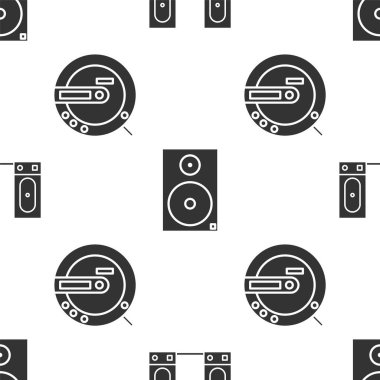 Stereo hoparlörünü, stereo hoparlörünü ve müzik CD çalarını kusursuz modda ayarla. Vektör