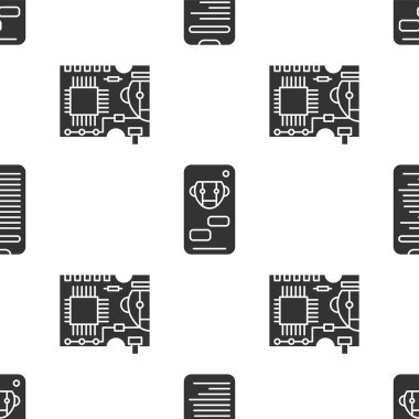 Bilgisayar api arayüzü, robot ve basılı devre kartı PCB 'yi pürüzsüz şablona ayarla. Vektör
