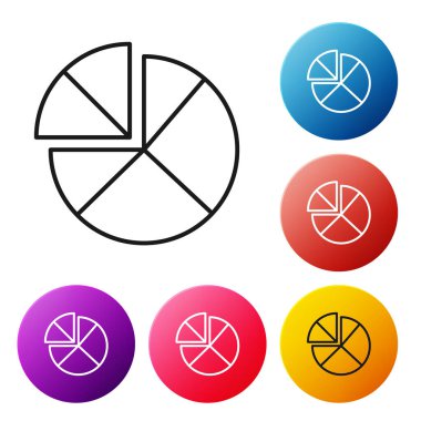 Siyah çizgi abaküs simgesi beyaz arkaplanda izole edildi. Geleneksel sayım çerçevesi. Eğitim işareti. Matematik okulu. Renkli daire düğmelerini ayarlayın. Vektör İllüstrasyonu