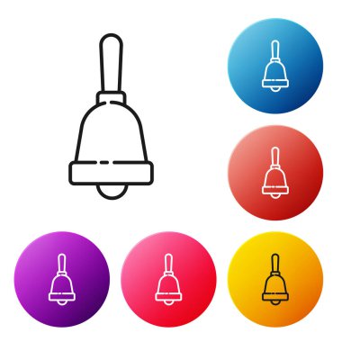 Beyaz arkaplanda siyah çizgi Test veya sınav kağıdı simgesi izole edildi. Sınav kağıdı, sınav ya da araştırma konsepti. Renkli daire düğmelerini ayarlayın. Vektör İllüstrasyonu