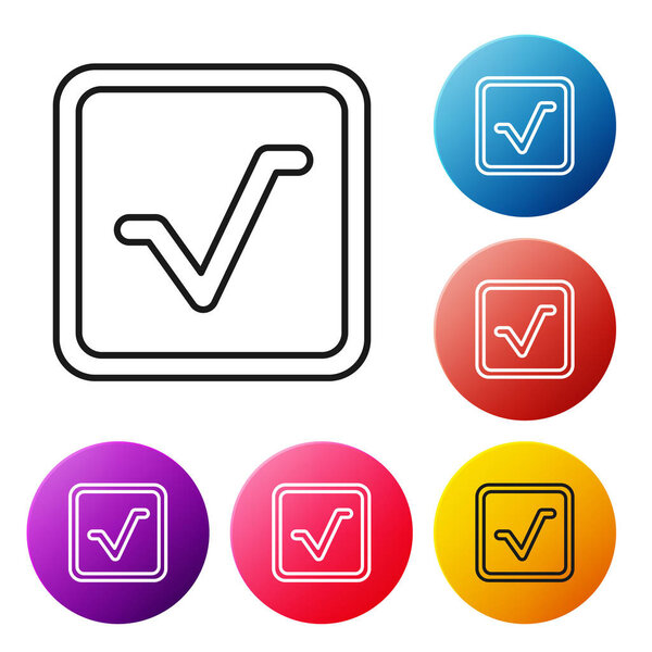 Черная линия Открыть книгу значок изолирован на белом фоне. Настроить иконки красочные кнопки круга. Векторная миграция