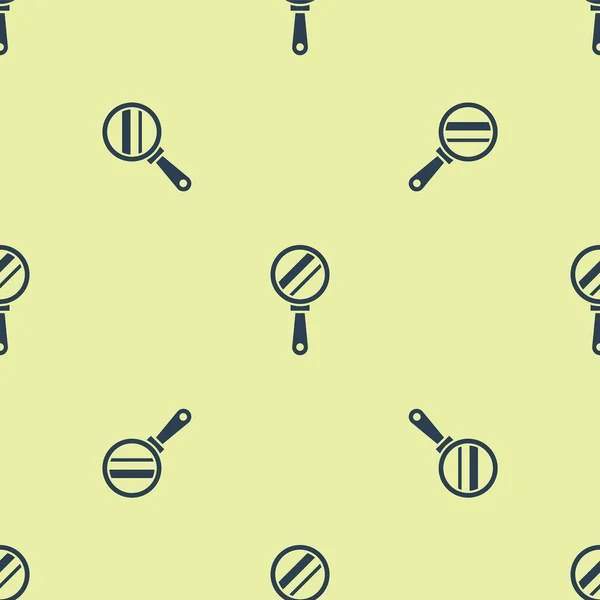 Mavi El ayna ikonu sarı arka planda izole edilmiş kusursuz desen. Vektör İllüstrasyonu