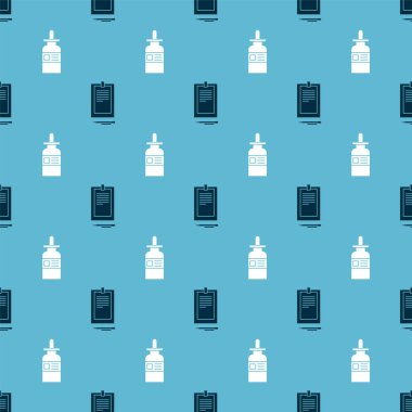 Panoyu belgeyle ve cam şişeyi de pürüzsüz desenli bir pipetle ayarla. Vektör