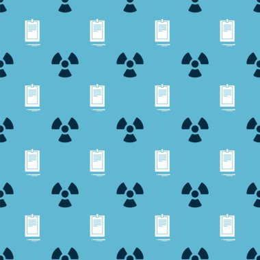 Radyoaktif ve Pano 'yu kusursuz desenli belge ile ayarla. Vektör