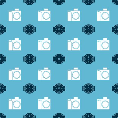 Rüzgar gülü ve fotoğraf makinesini dalgıç için kusursuz şekilde ayarla. Vektör