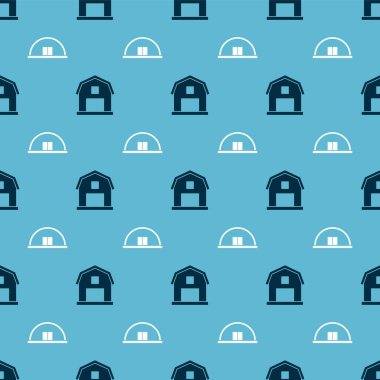 Çiftlik Evi kavramını ve Hangar 'ı kusursuz düzene sokun. Vektör