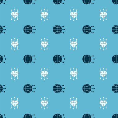 Küresel teknolojiyi ya da sosyal ağı ve işlemciyi kusursuz bir kalıba sokun. Vektör