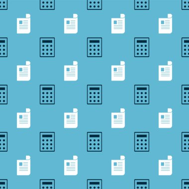 Hesap makinesini ve Belgeyi kusursuz desen üzerine ayarla. Vektör