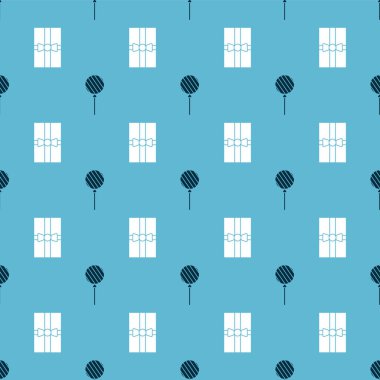 Lolipop ve Hediye kutusunu kusursuz desene ayarlayın. Vektör