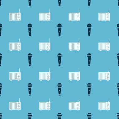 Mikrofonu ve telsizi antenle kusursuz desene ayarlayın. Vektör