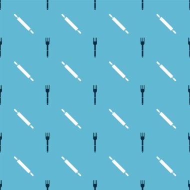 Fork ve Rolling pimini kusursuz desene ayarla. Vektör