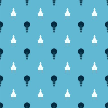 Ampulü fikir kavramına ve elektrik prizine ayarlayın. Vektör