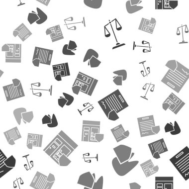 Adaletin terazisini ayarla, kalkanla Diş 'i, kalkanla anlaşma yap ve kalkanla donatılmış bir alışveriş binası oluştur. Vektör