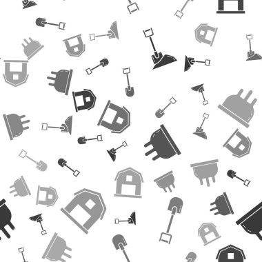 Kürek, Kürek, Meme ve Çiftlik Evi kavramını pürüzsüz bir kalıba sokun. Vektör