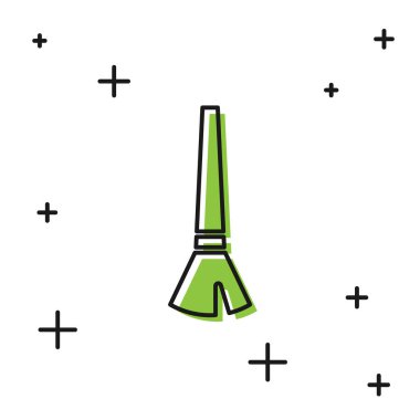 Beyaz arka planda yalıtılmış Siyah Boya fırça simgesi. Vektör İllüstrasyonu