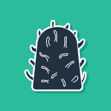 Mavi Kuduz virüsü mikroorganizmaları yeşil arka planda izole edilmiş. Vektör İllüstrasyonu