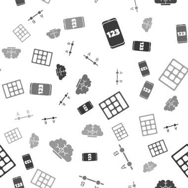 Mobil hesap makinesi arayüzünü, grafiğini, çizelgesini, diyagramını, hesap makinesini ve insan beynini kusursuz bir şekilde ayarla. Vektör