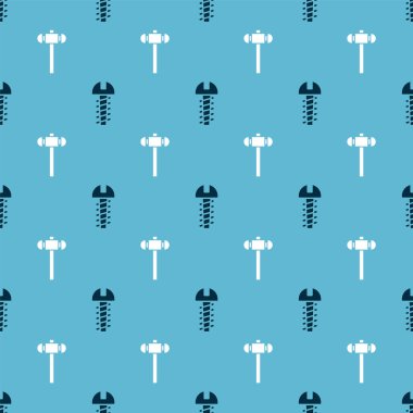 Metalik vida ve Balyoz 'u pürüzsüz desene ayarlayın. Vektör