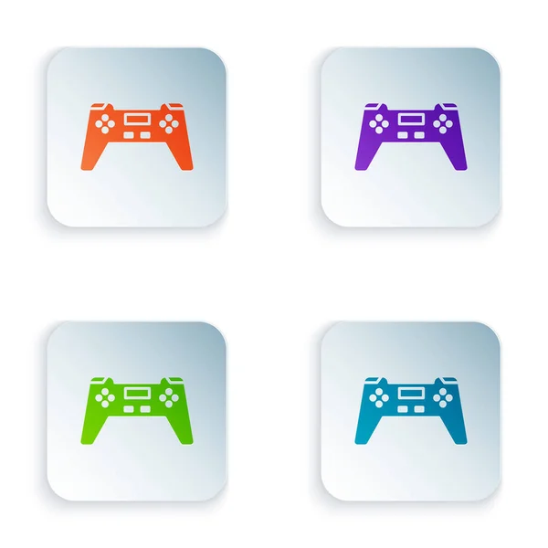 Farbe Gamepad Symbol Isoliert Auf Weißem Hintergrund Spielkontrolle Setzen Sie — Stockvektor