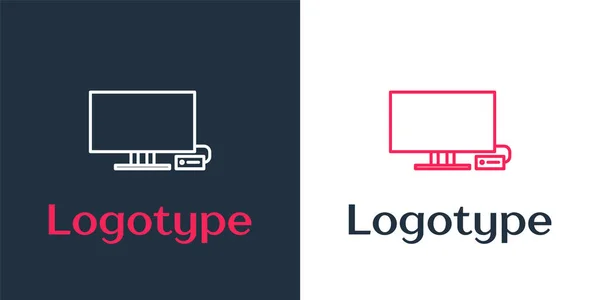 Logotyp Linka Smart Ikona Izolované Bílém Pozadí Televizní Značka Prvek — Stockový vektor