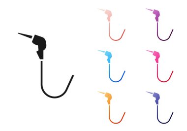 Beyaz arka planda siyah benzin pompası ikonu izole edildi. Yakıt pompası istasyonu. Yakıt ikmal tabelası. Benzin istasyonu ikonu. Simgeleri renklendirin. Vektör İllüstrasyonu