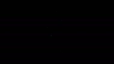 Siyah arka planda izole edilmiş saman simgesi içilen beyaz çizgili bir bardak limonata. 4K Video hareketli grafik canlandırması