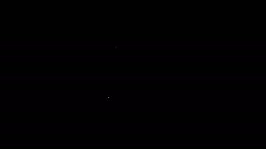 Siyah arkaplanda kontrol listesi simgesi olan beyaz çizgi panosu. Kontrol listesi sembolü. Anket anketi ya da anket geri bildirim formu. 4K Video hareketli grafik canlandırması