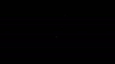 Beyaz çizgi Para Çantası simgesi siyah arkaplanda izole edildi. Dolar ya da USD sembolü. Nakit bankacılık tabelası. 4K Video hareketli grafik canlandırması