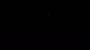 Siyah arkaplanda beyaz çizgi dosya simgesi izole edildi. Kontrol listesi simgesi. İş konsepti. 4K Video hareketli grafik canlandırması