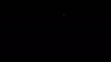 Siyah arkaplanda beyaz çizgi dosya simgesi izole edildi. Kontrol listesi simgesi. İş konsepti. 4K Video hareketli grafik canlandırması