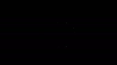 Siyah arkaplanda beyaz hat Para Takas simgesi izole. Euro ve Sterling nakit transferi sembolü. Bankacılık işareti. 4K Video hareketli grafik canlandırması